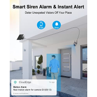 ANRAN 2K Smart Solar Security Camera Outdoor Wireless, Human Detection, Solar Security Camera Outdoor Wireless, Color Night Visi